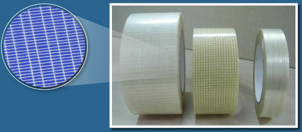 Adhesive Tape Backed with Fiber Glass Mesh for Plastic Strapping
