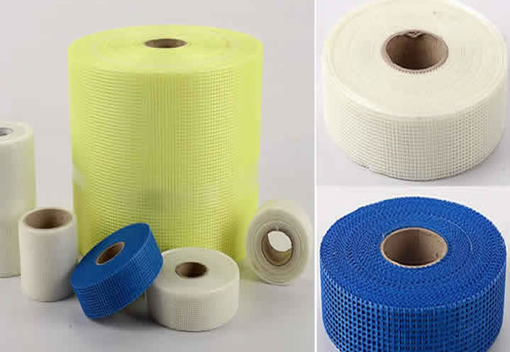Fiberglass joint tape rolls 5*5mm alkali resistant fiberglass mesh.